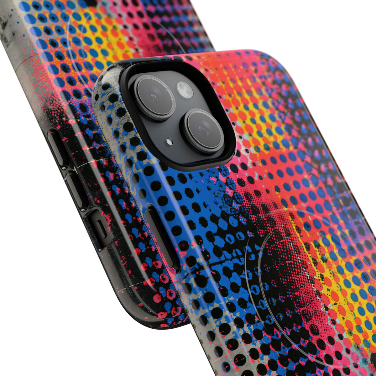 Chromatic Halftone Grid · Tough 2.0 Magnetic Phone Case for iPhone · Blue