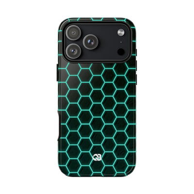 Neon Hex Spectrum · Tough Phone Case for iPhone · Teal