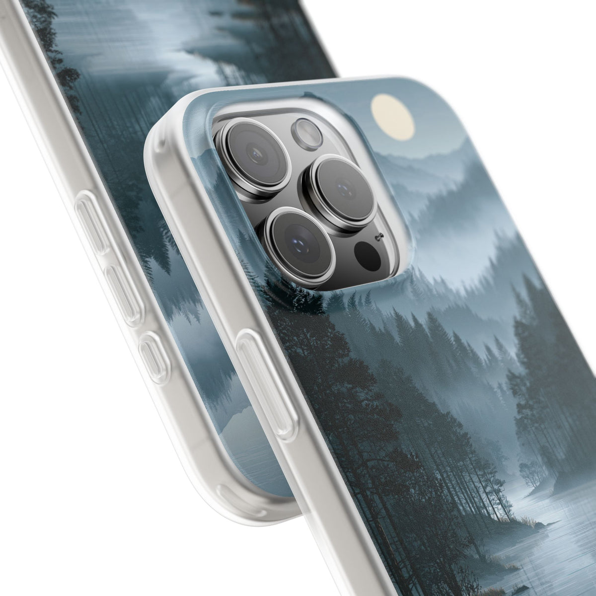 Silent Nordic Fjord · Lite Phone Case for iPhone ·  Blue