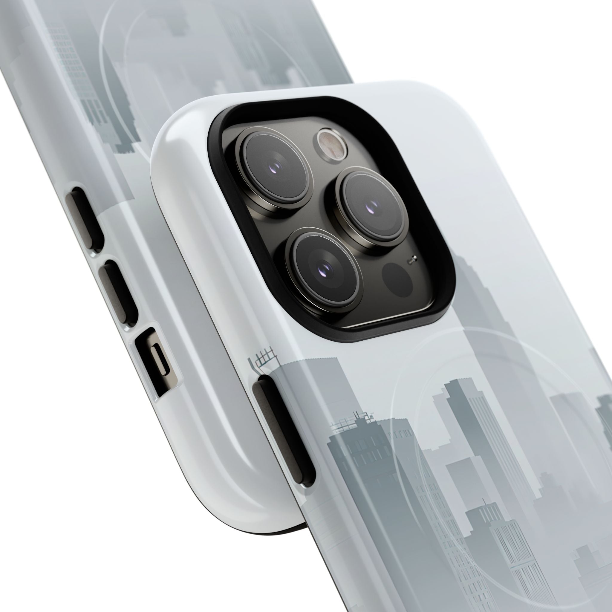 Grey Tough 2.0 Magsafe Phone Case for iPhone - Steel Mist Skyline