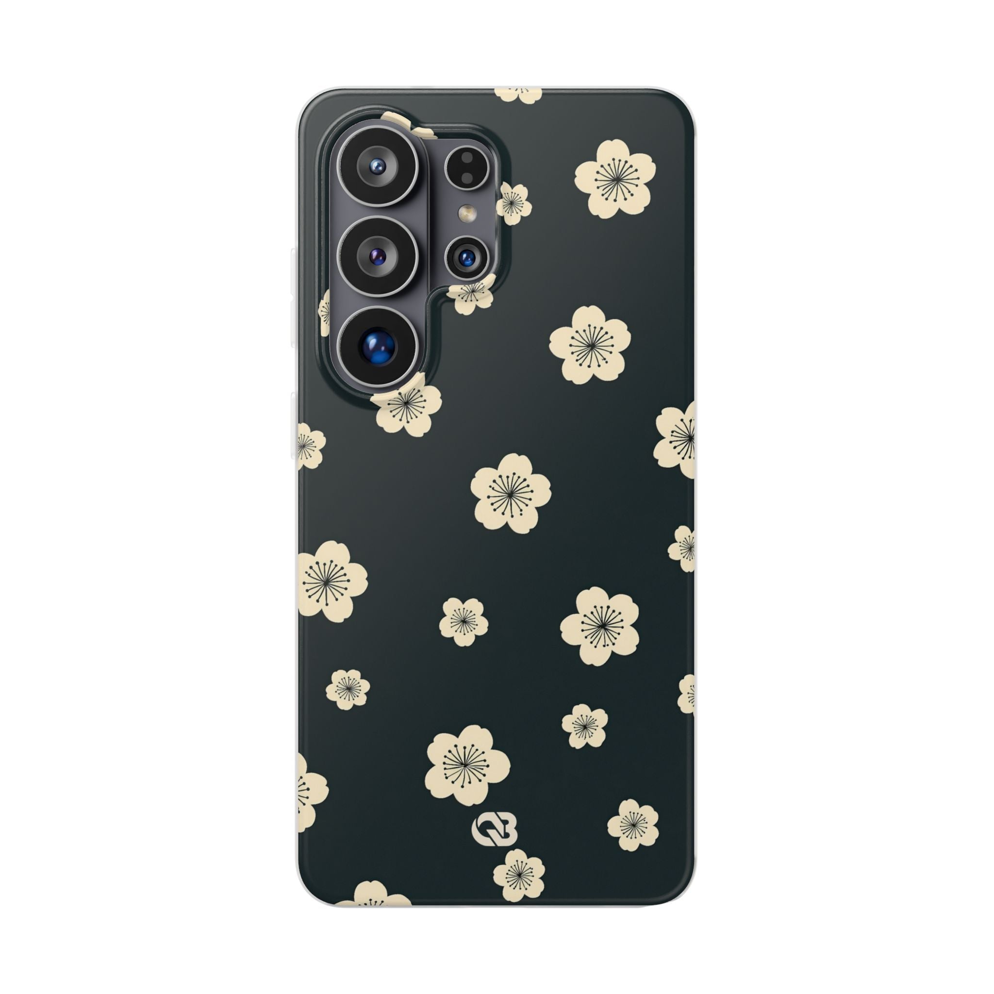 Teal Lite Phone Case for Samsung - Obsidian Cream Petals