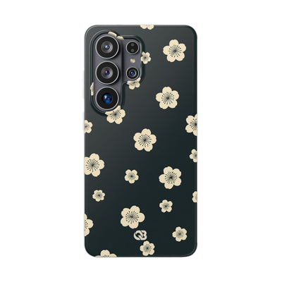 Teal Lite Phone Case for Samsung - Obsidian Cream Petals