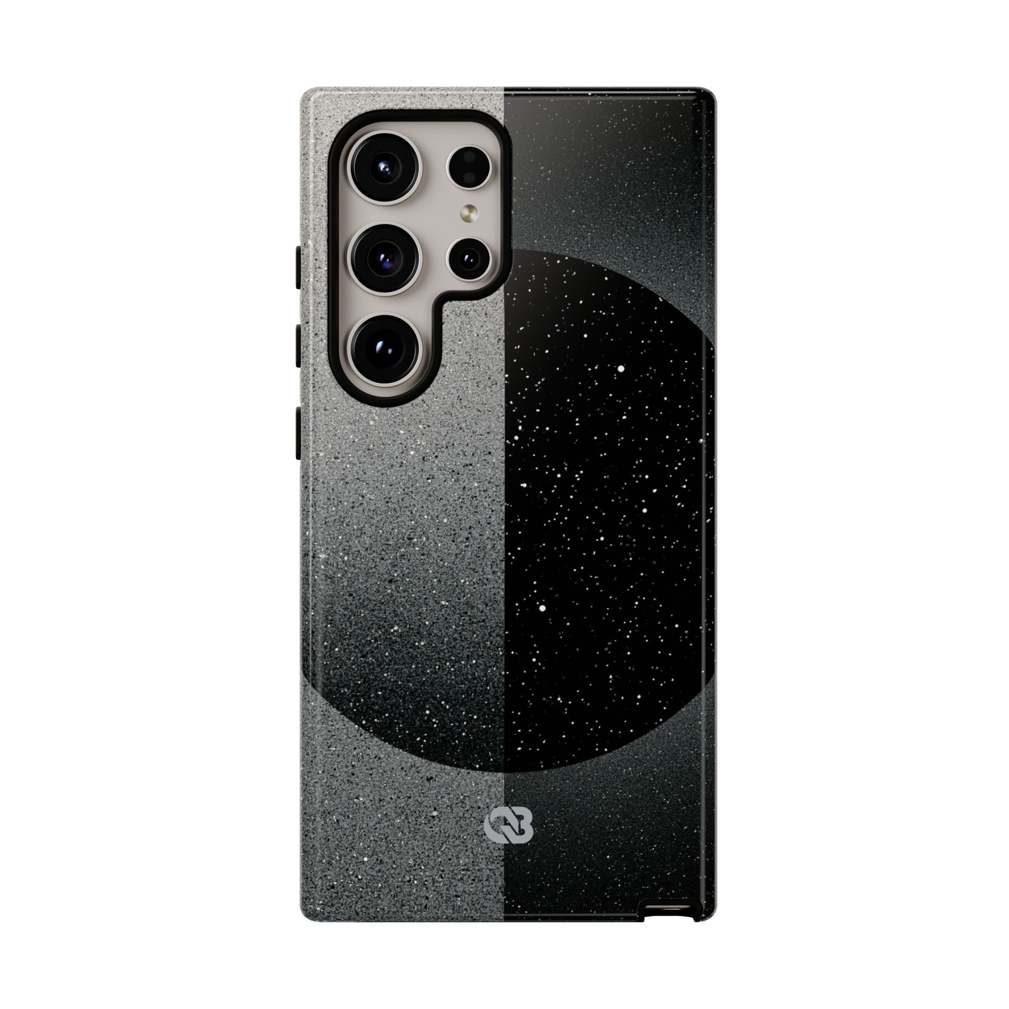 Black Tough Phone Case for Samsung - Lunar Static Orbit
