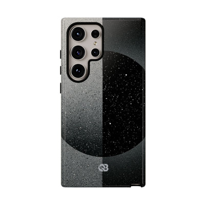 Black Tough Phone Case for Samsung - Lunar Static Orbit