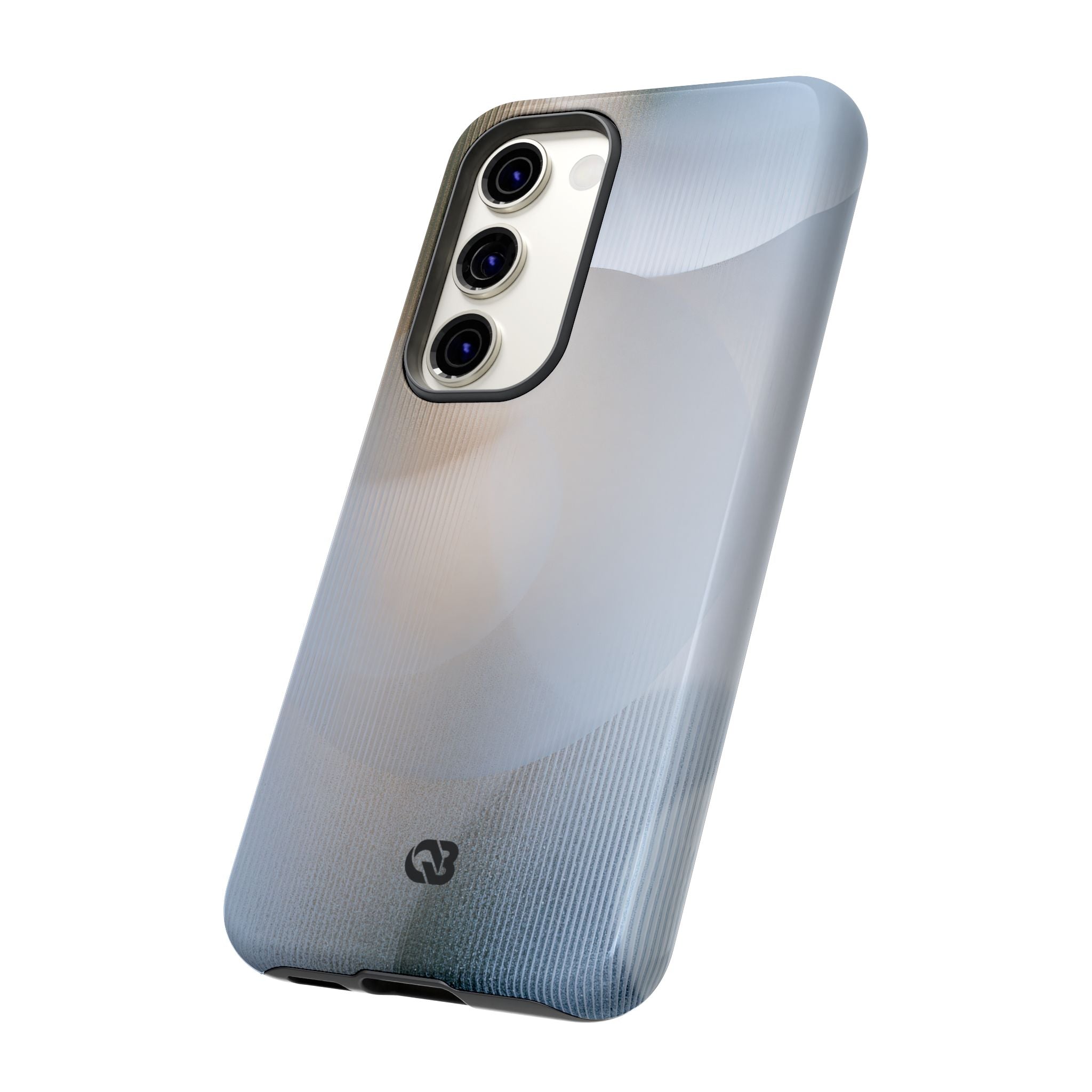 White Tough Phone Case for Samsung - Frosted Ribbed Sphere