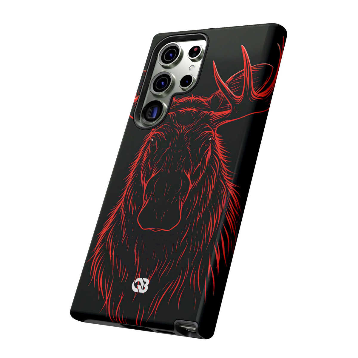Nordic Moose Contour · Tough Phone Case for Samsung · Red