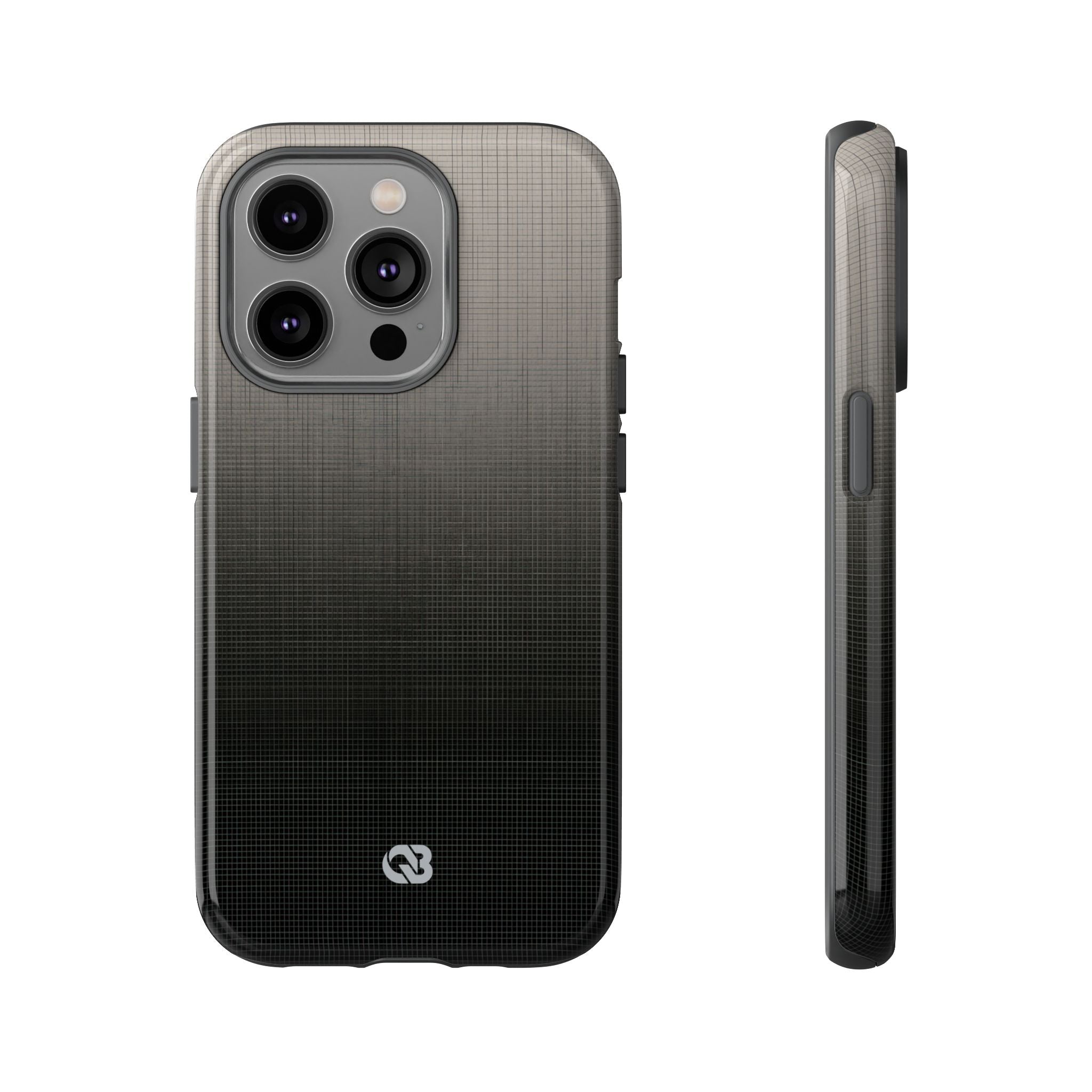 Grey Tough Phone Case for iPhone - Faded Sand Mesh