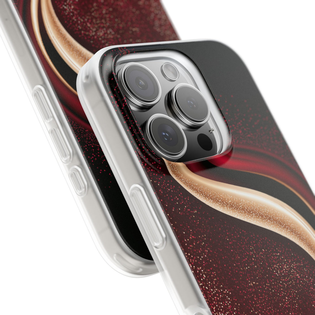 Gilded Crimson Flow · Lite Phone Case for iPhone ·  Red