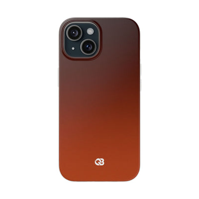 Orange Lite Phone Case for iPhone - Obsidian Ember Fade