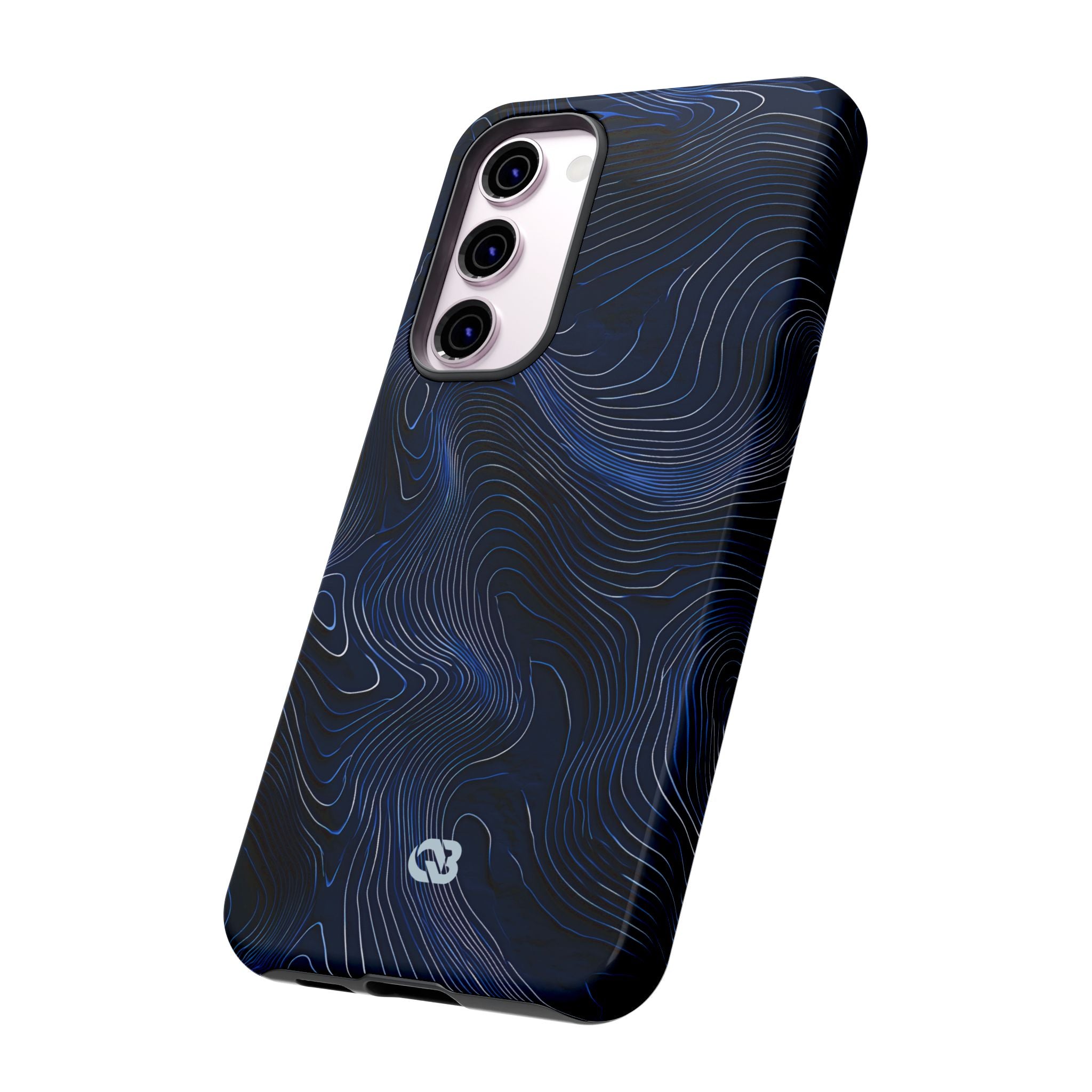 Blue Tough Phone Case for Samsung - Cobalt Contour Ridge