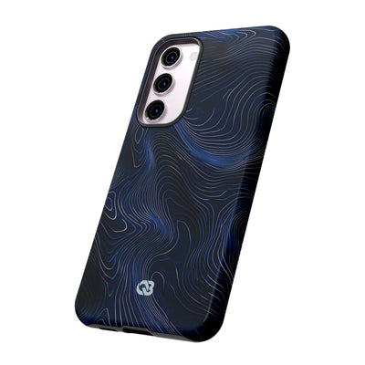 Blue Tough Phone Case for Samsung - Cobalt Contour Ridge