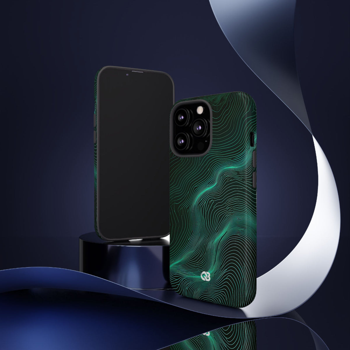 Emerald Topo Ridge · Tough Phone Case for iPhone · Green