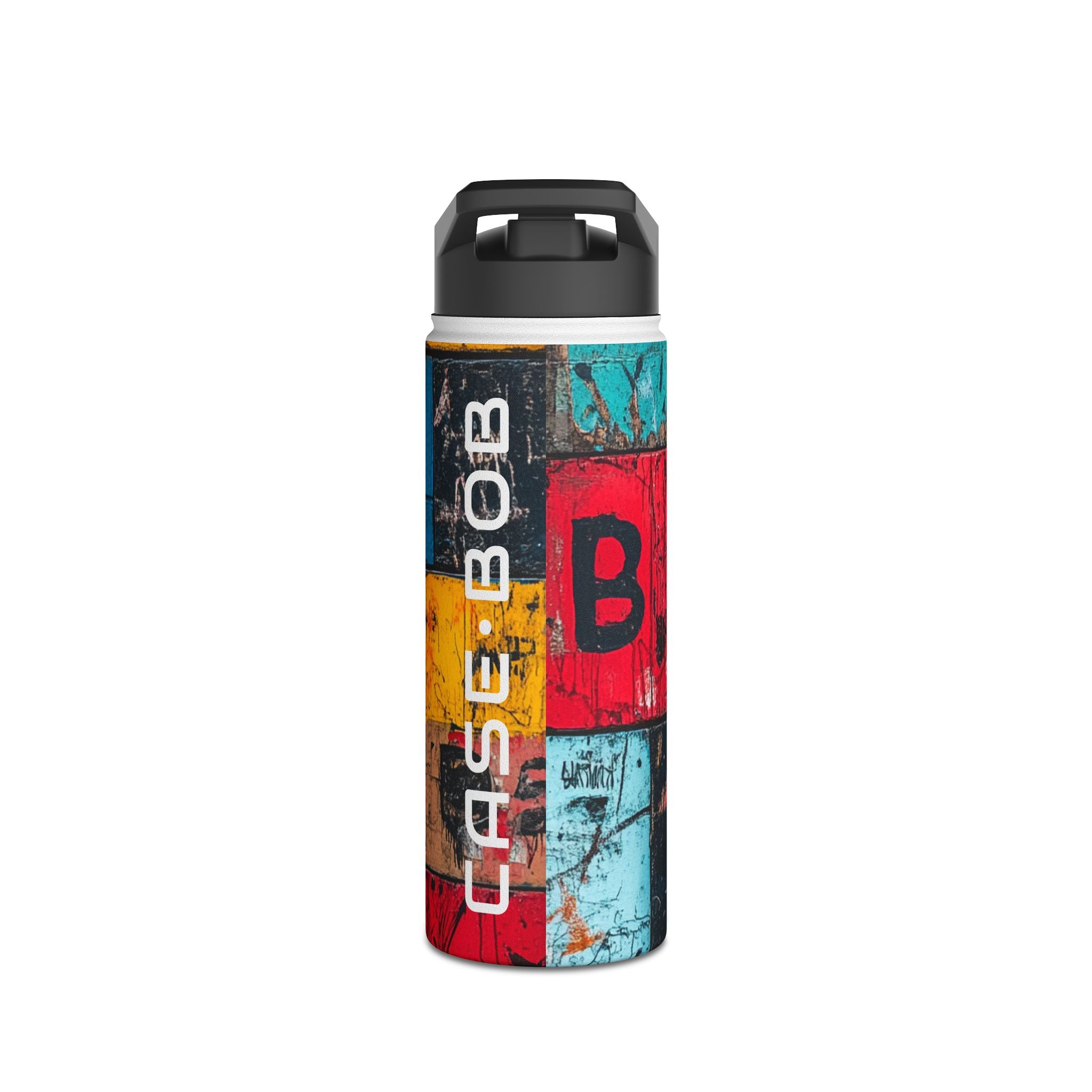 White Orb Graffiti - Stainless Steel Water Bottle