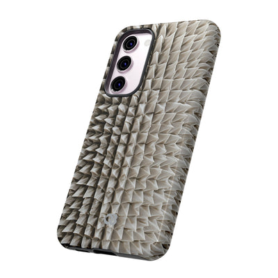 Beige Tough Phone Case for Samsung - Bone Spiked Grid