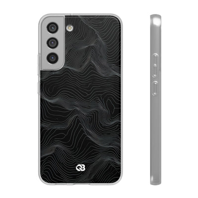 Black Lite Phone Case for Samsung - Obsidian Topo Wireframe