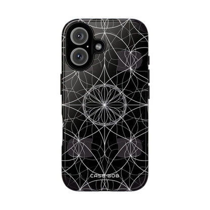 Radiant Petal Orbit iPhone 16 Case - Tough