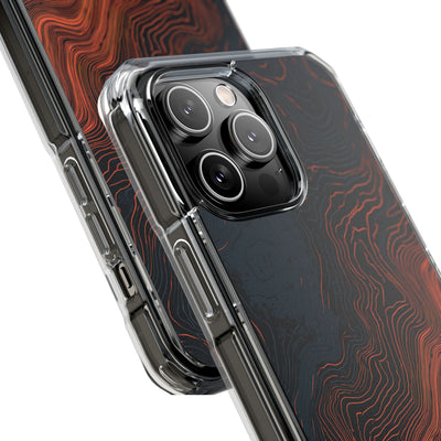 Black Impact MagSafe Phone Case for iPhone - Volcanic Basalt Map