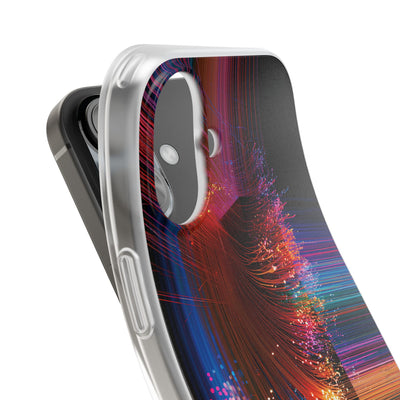 Black Lite Phone Case for iPhone - Cyber Optic Streak