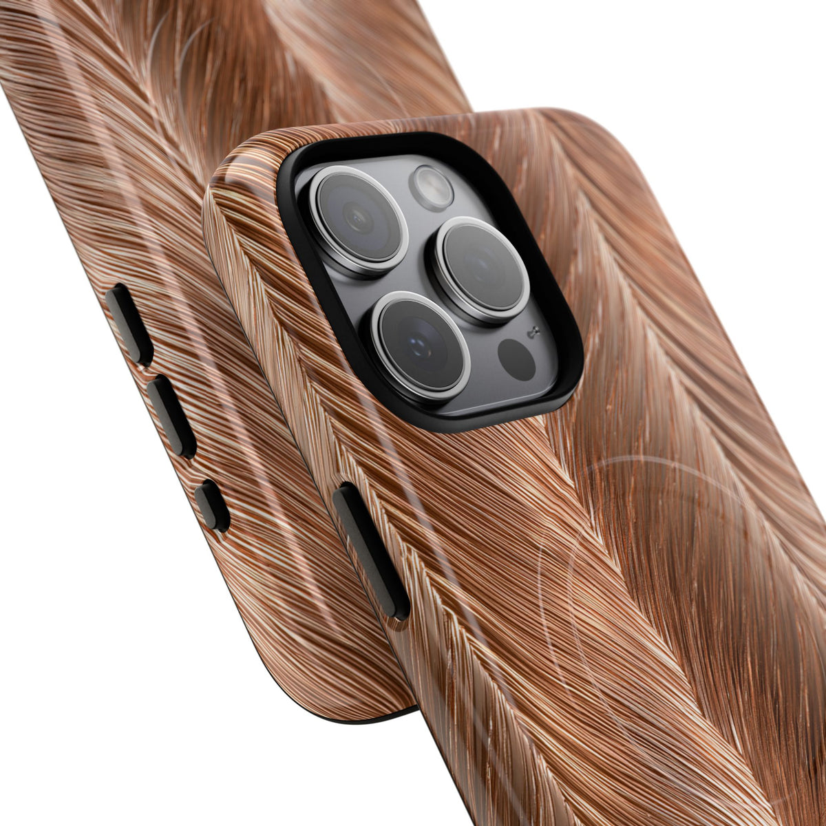 Rose Gold Weave · Tough 2.0 Magnetic Phone Case for iPhone · Brown