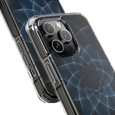 Blue Impact MagSafe Phone Case for iPhone - Cobalt Geometric Bloom