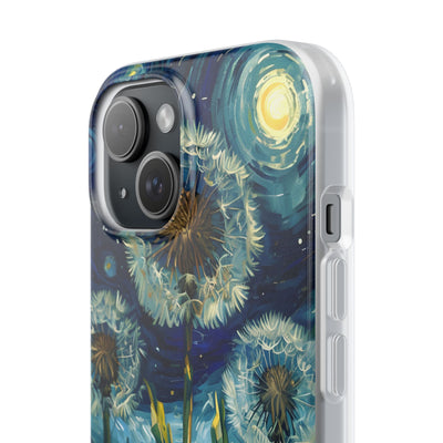 Starry Dandelion Swirl · Soft Phone Case for iPhone