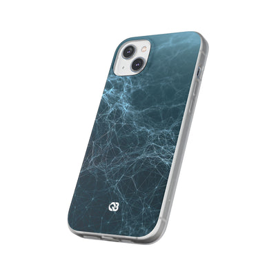 Teal Lite Phone Case for iPhone - Arctic Neural Mesh