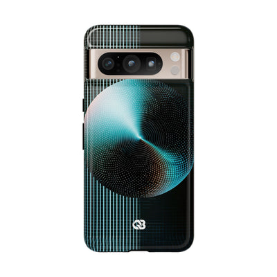 Blue Tough Phone Case for Google Pixel - Cyan Vector Sphere