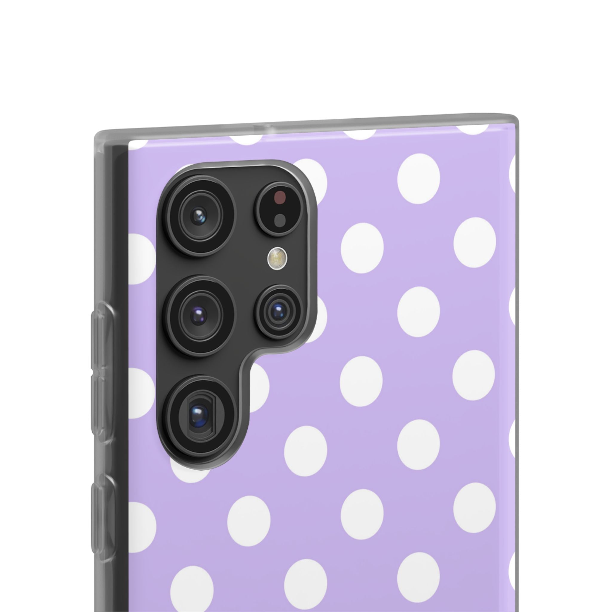 Lavender Polka Grid · Soft Phone Case for Samsung