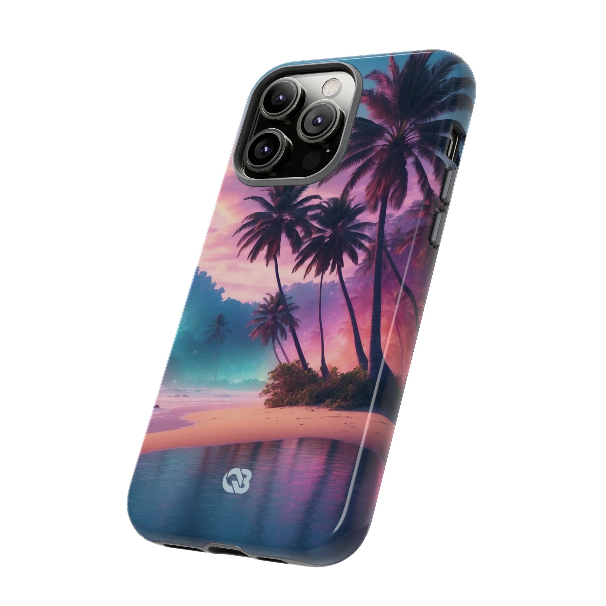Neon Shore Palms · Tough Handyhülle für iPhone