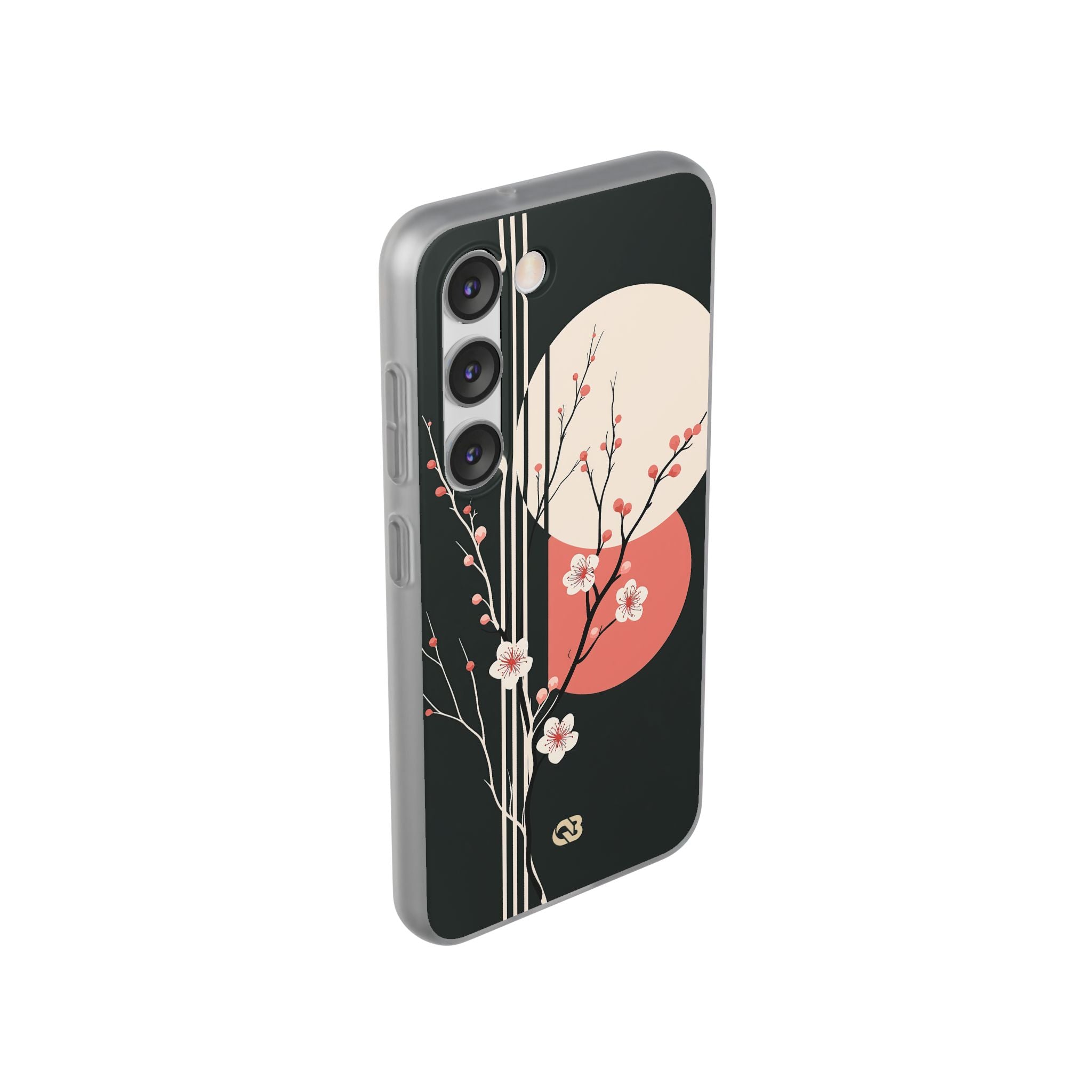 Black Lite Phone Case for Samsung - Kyoto Midnight Blossom