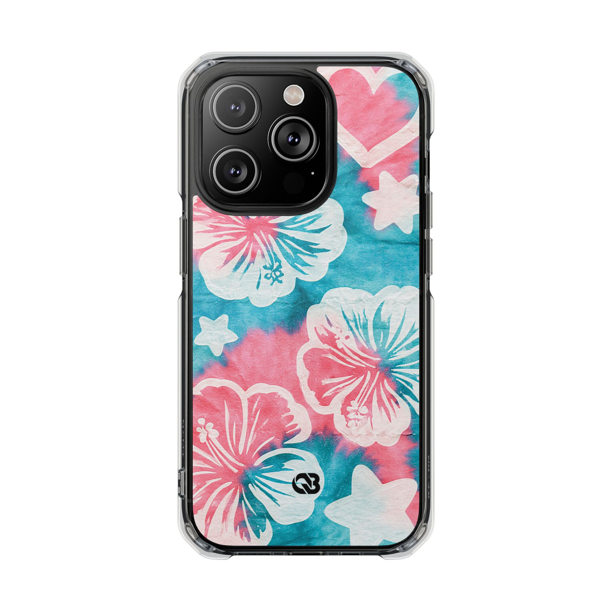 Tropical Hibiscus Bloom · Clear Impact Magnetic Phone Case for iPhone · Teal