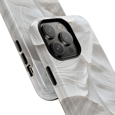 Sculpted Ivory Leaves · Tough+ Hoesje voor iPhone · Magsafe