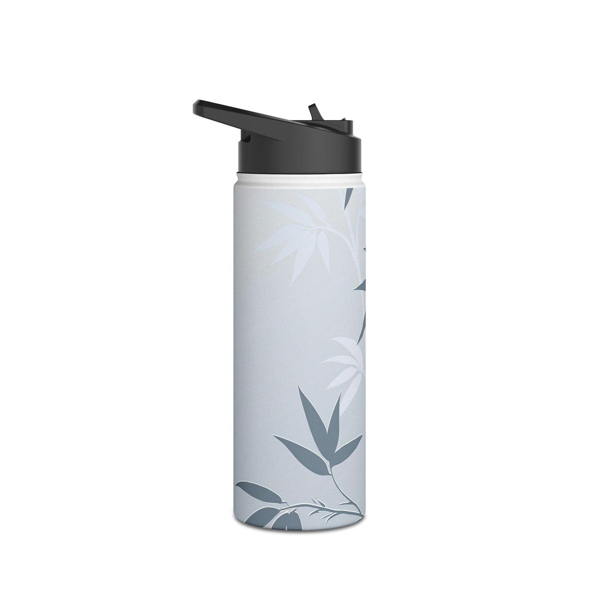 Misty Bamboo Grove · Insulated Water Bottle · Blue