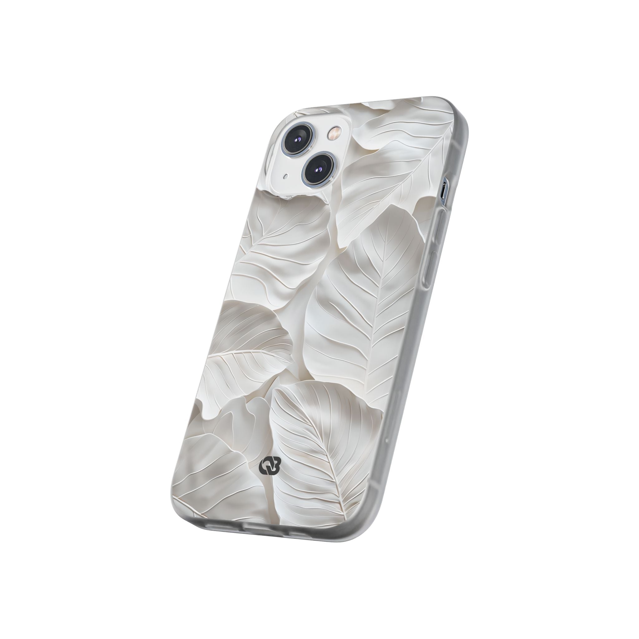 Sculpted Ivory Leaves · Soft Phone Case for iPhone