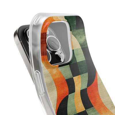 Burnt Orange Curve · Soft Phone Case for iPhone