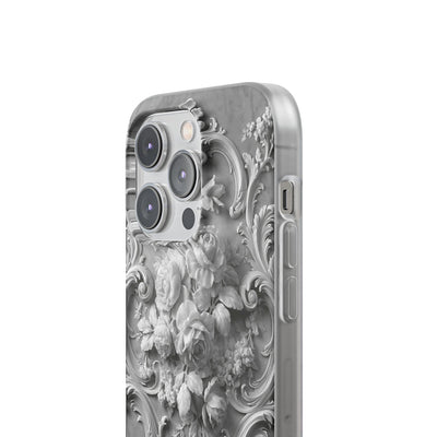 Rococo Marble Rose · Lite Phone Case for iPhone ·  White