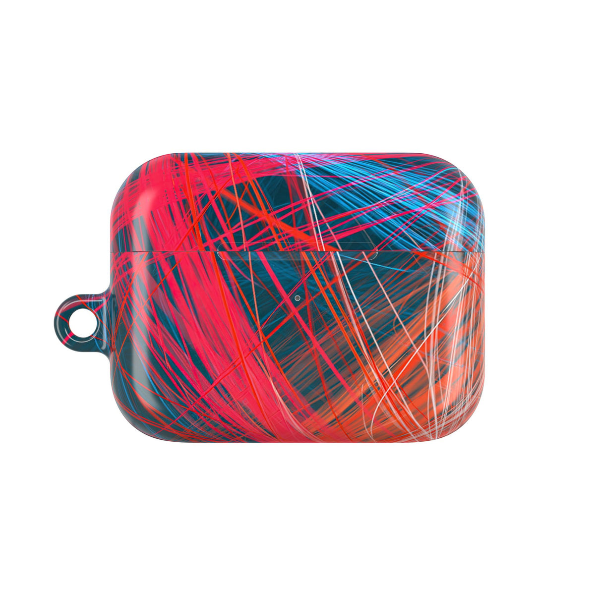 Neon Fiber Stream · Hard Case for AirPods & AirPods Pro · Red