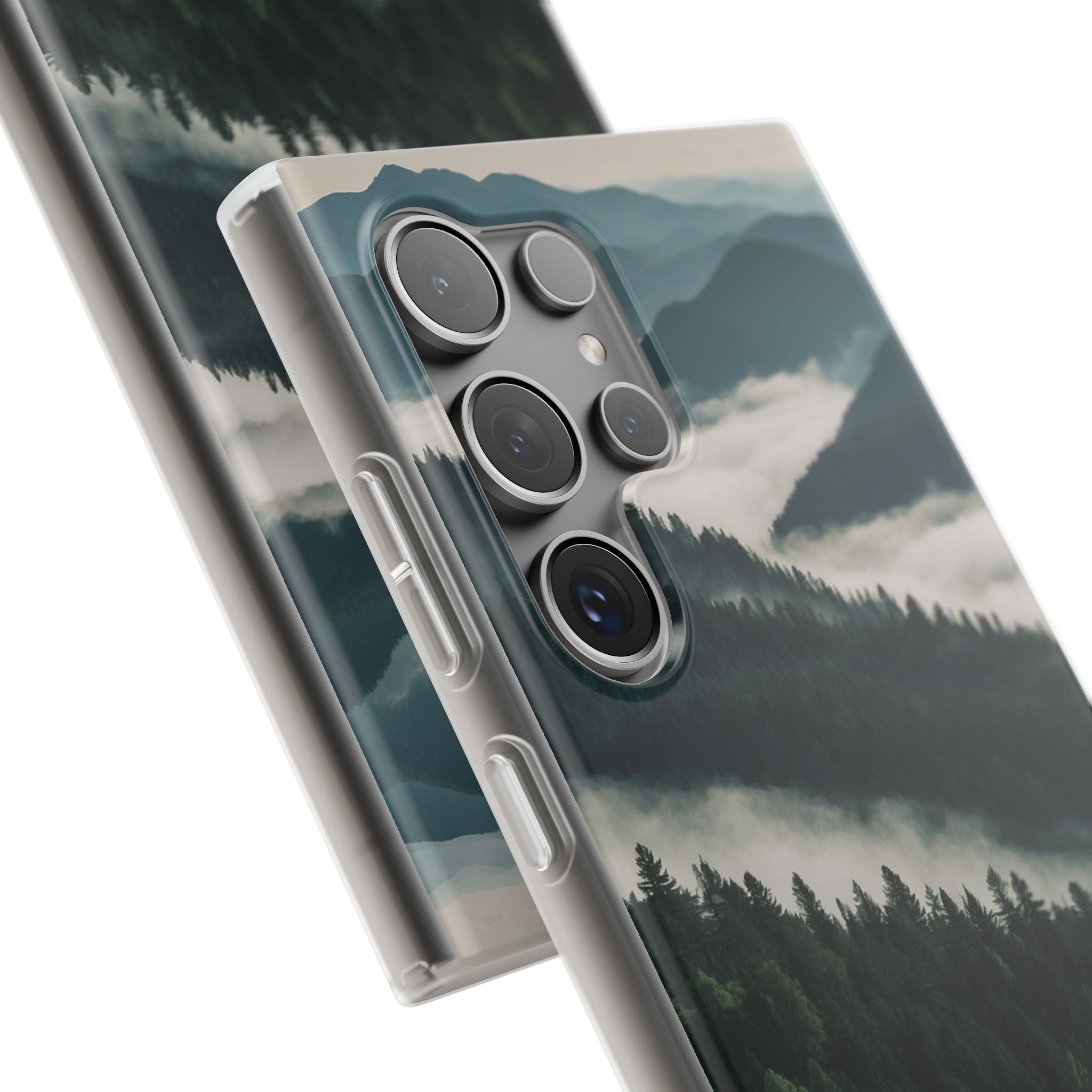 Misty Pine Peaks · Soft Phone Case for Samsung