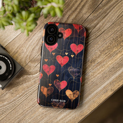 Heartweb Glow iPhone 16 Plus Case - Tough
