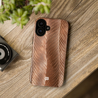 Rose Gold Weave · Tough Phone Case for iPhone · Brown