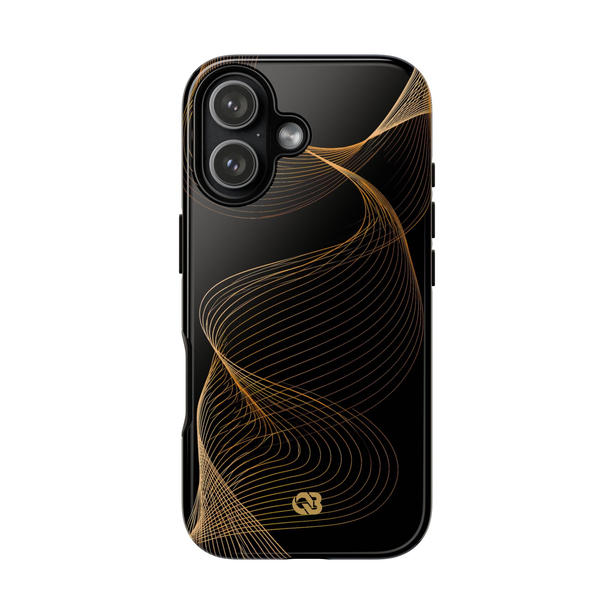 Gold Tough Phone Case for iPhone - Burnished Bronze Helix