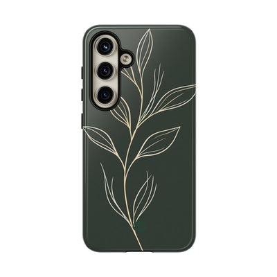 Green Tough Phone Case for Samsung - Deep Moss Willow