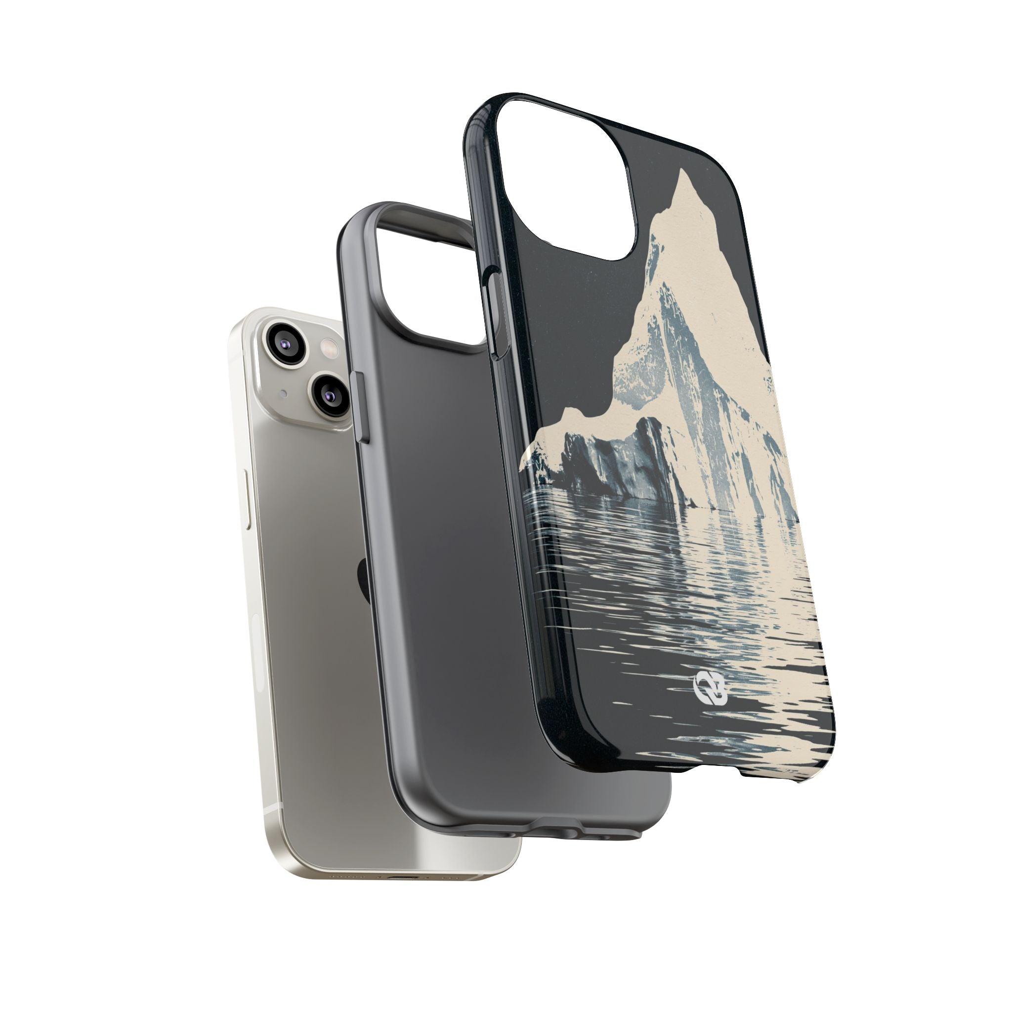 Blue Tough Phone Case for iPhone - Frozen Navy Monolith