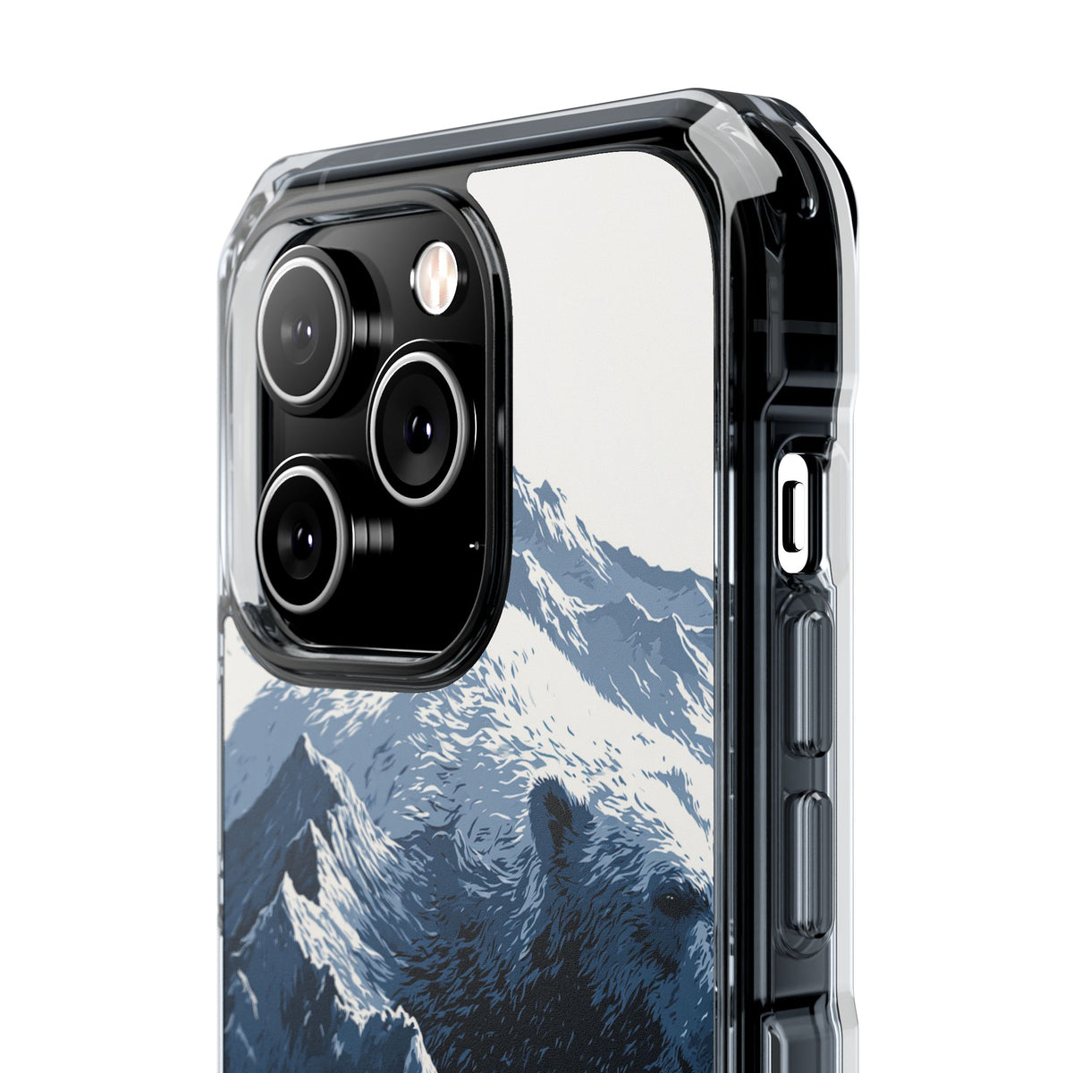 Fjord Summit Bear · Clear Impact Magnetic Phone Case for iPhone · Blue