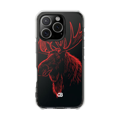 Nordic Elk · Clear Impact Magnetic Phone Case for iPhone · Black