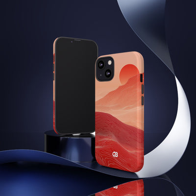 Crimson Dune Horizon · Tough Phone Case for iPhone · Red
