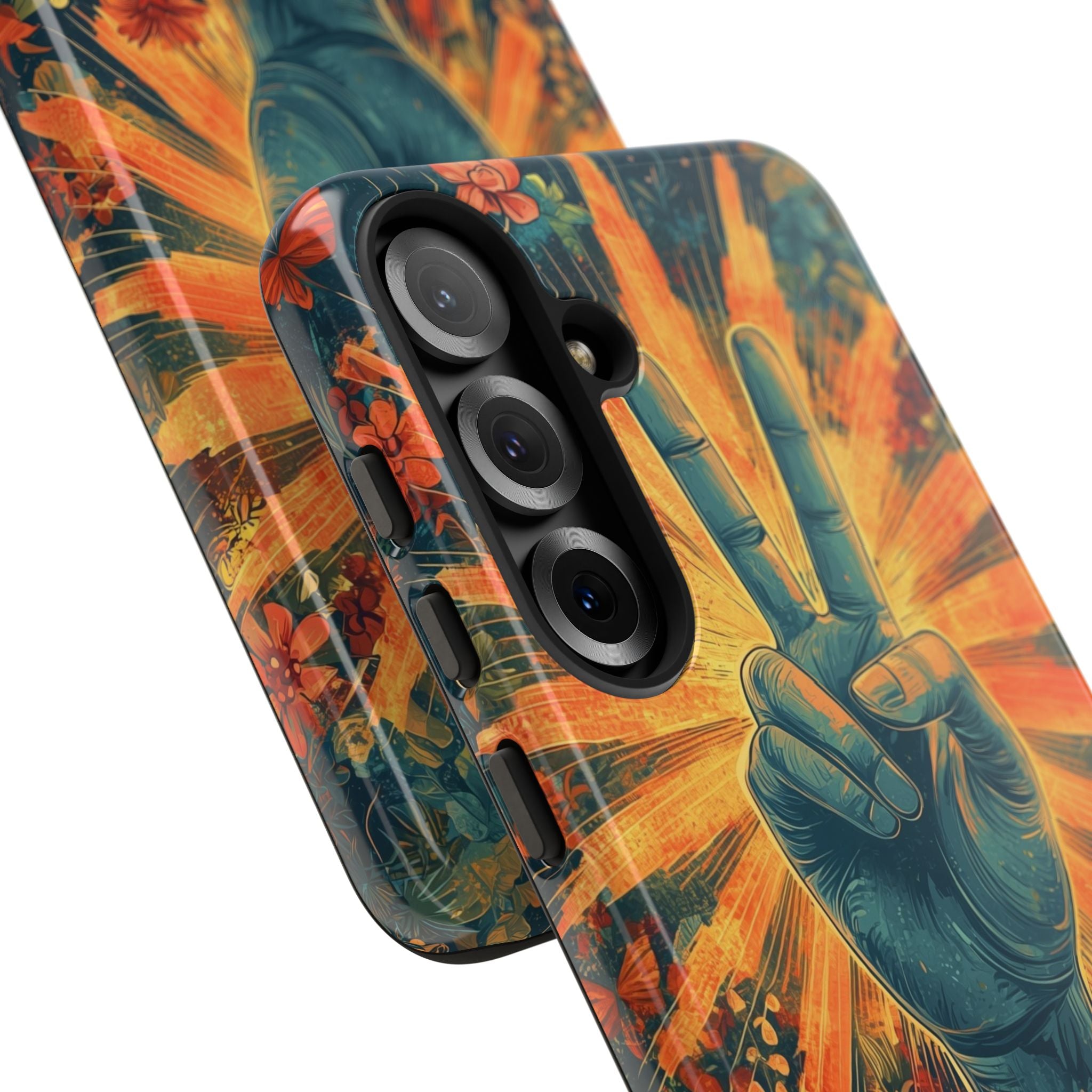 Fleur de paix radieuse · Coque de téléphone Tough pour Samsung