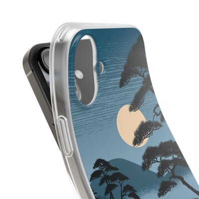 Blue Lite Phone Case for iPhone - Midnight Kyoto Pine
