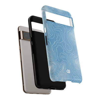 Glacial Basin Topo · Tough Phone Case for Pixel ·  Blue