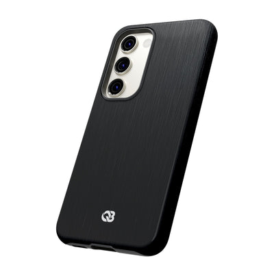 Black Tough Phone Case for Samsung - Brushed Obsidian Slate